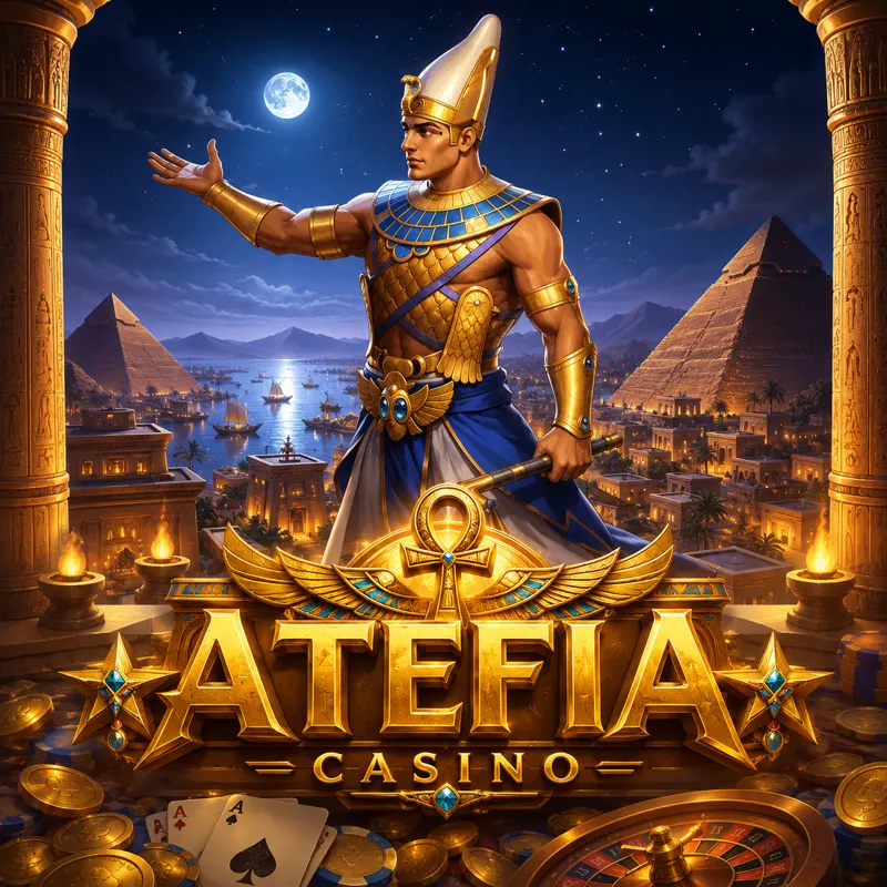 Atefia casino — farao met pyramides en roulette in het maanlicht